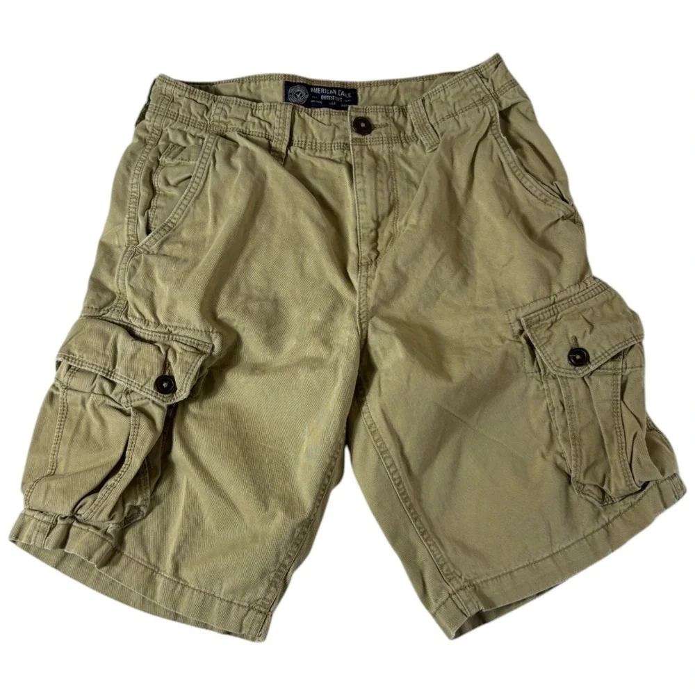 American Eagle Outfitters Cargo Shorts 30 Beige Authentic Classic Fit Casual